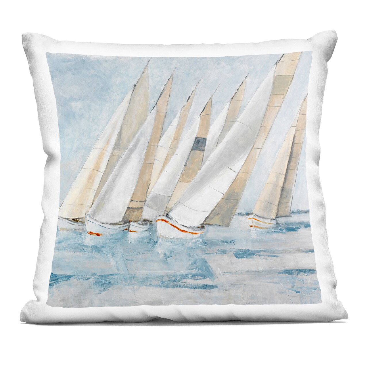 Stupell Industries Sailboat Regatta Coastal Scene Decorative Printed Throw Pillow, design by Lorenzo Collective, 18 x 7 x 18